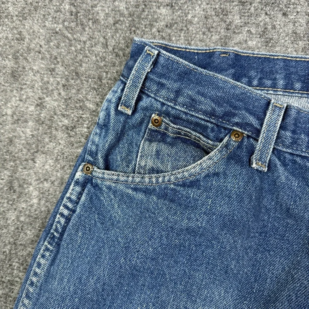 Dickies Mens Carpenter Jeans 36x34 Double Knee Blue Denim Workwear Distressed